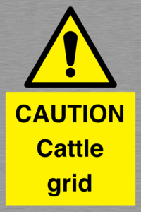 CAUTION Cattle grid